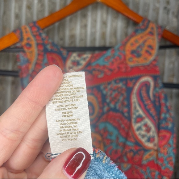 Free People Dancing Pretty Paisley Print Dress - Size 0 - Picture 6 of 8